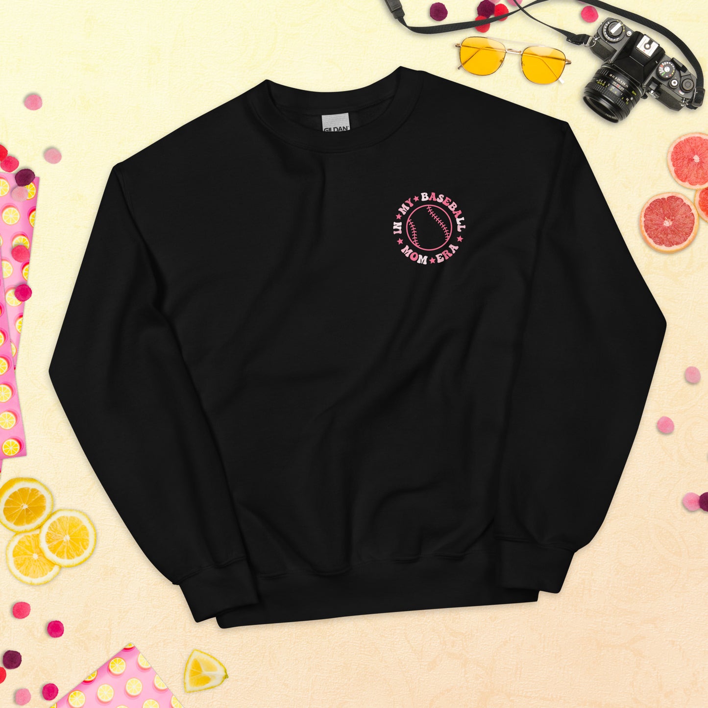 Baseball Mom Era Crewneck - Pink