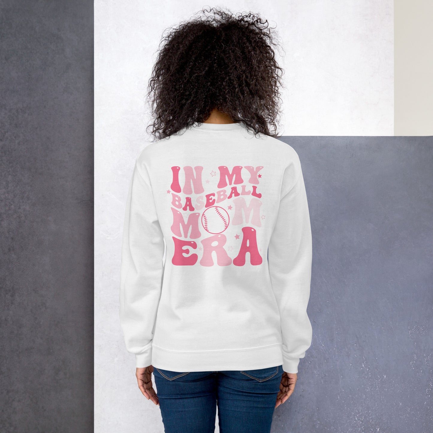 Baseball Mom Era Crewneck - Pink