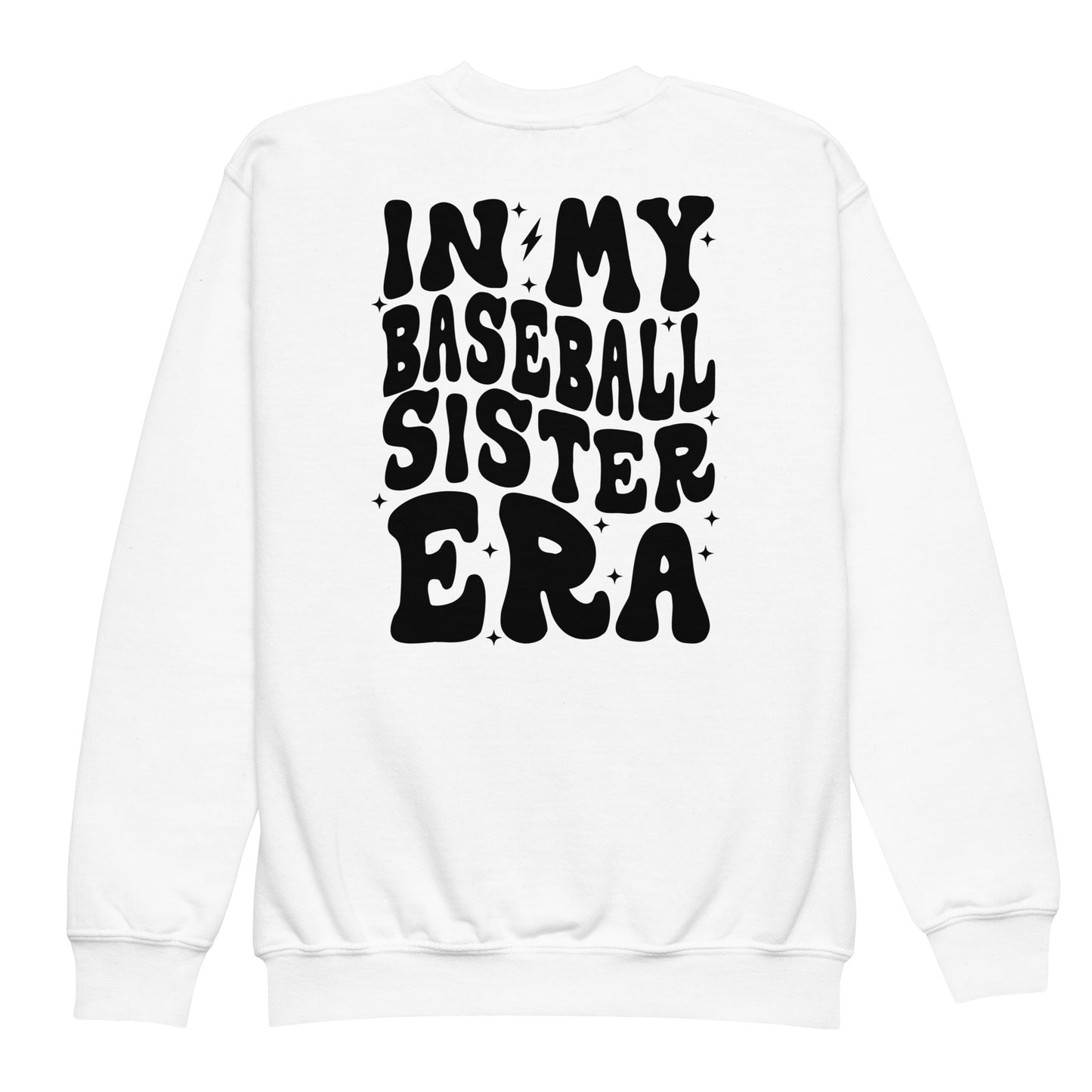 Chic Youth Baseball Sister Era Crew Neck Sweatshirt - Perfect for Game Days and Casual Wear