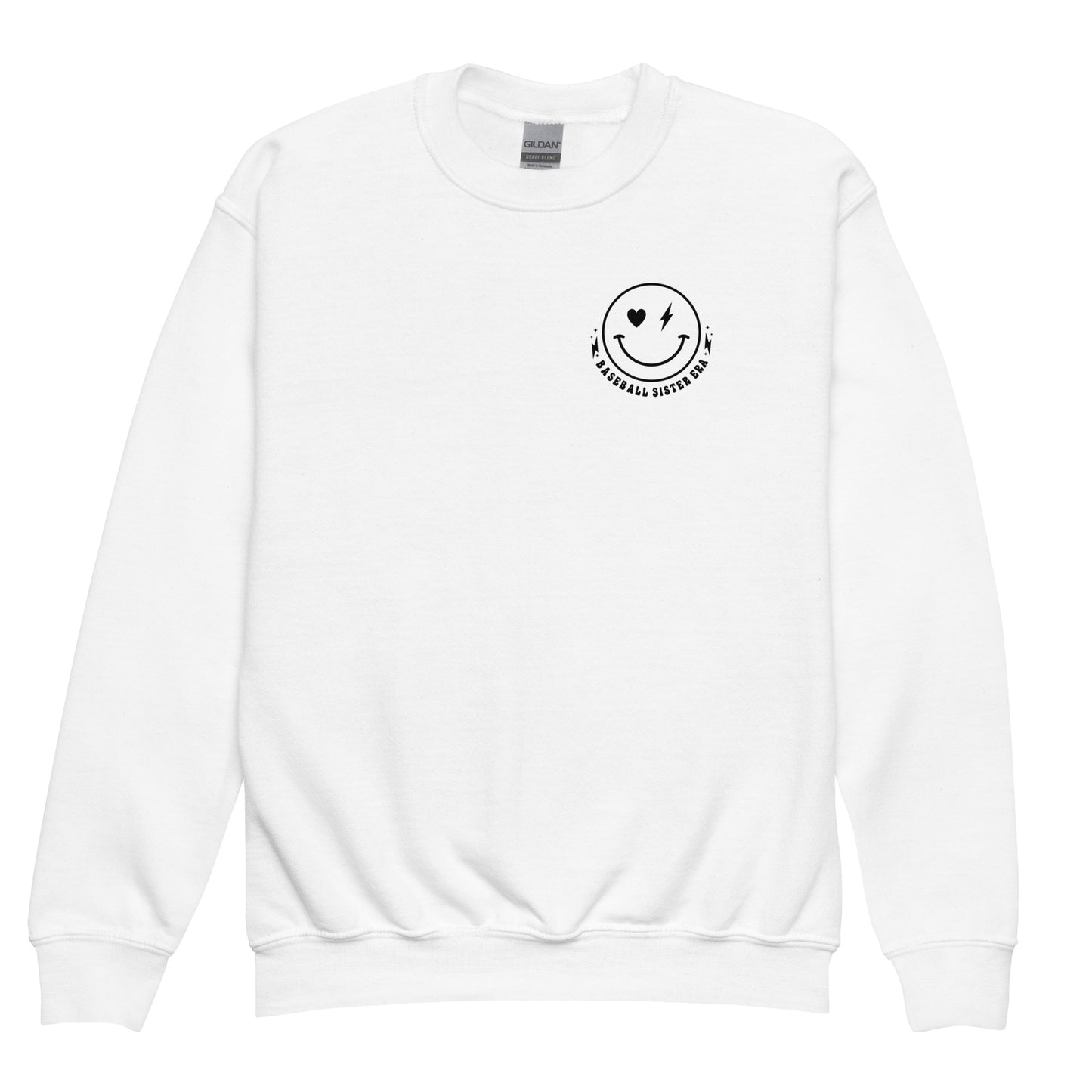 Chic Youth Baseball Sister Era Crew Neck Sweatshirt - Perfect for Game Days and Casual Wear